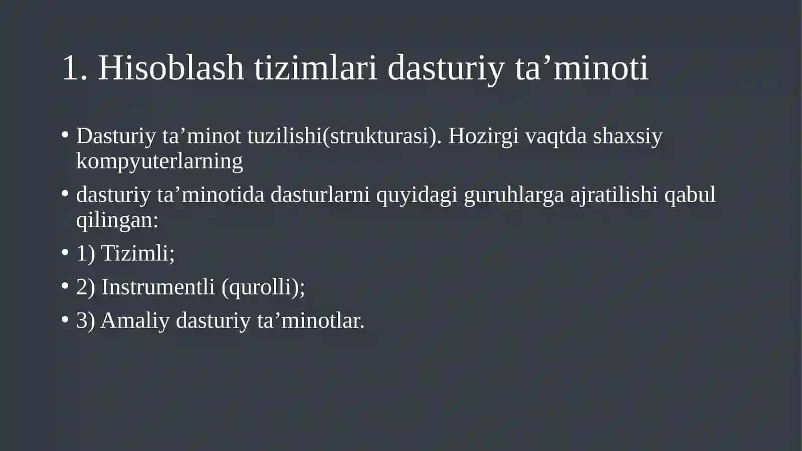 Operatsion tizimlar 2