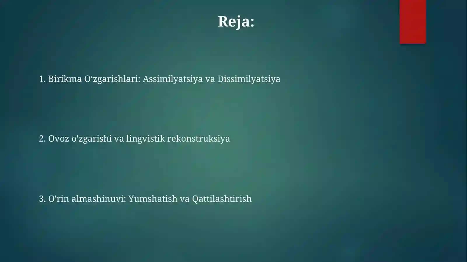 Kombinator va pozitsion tovush oʻzgarishlari 2
