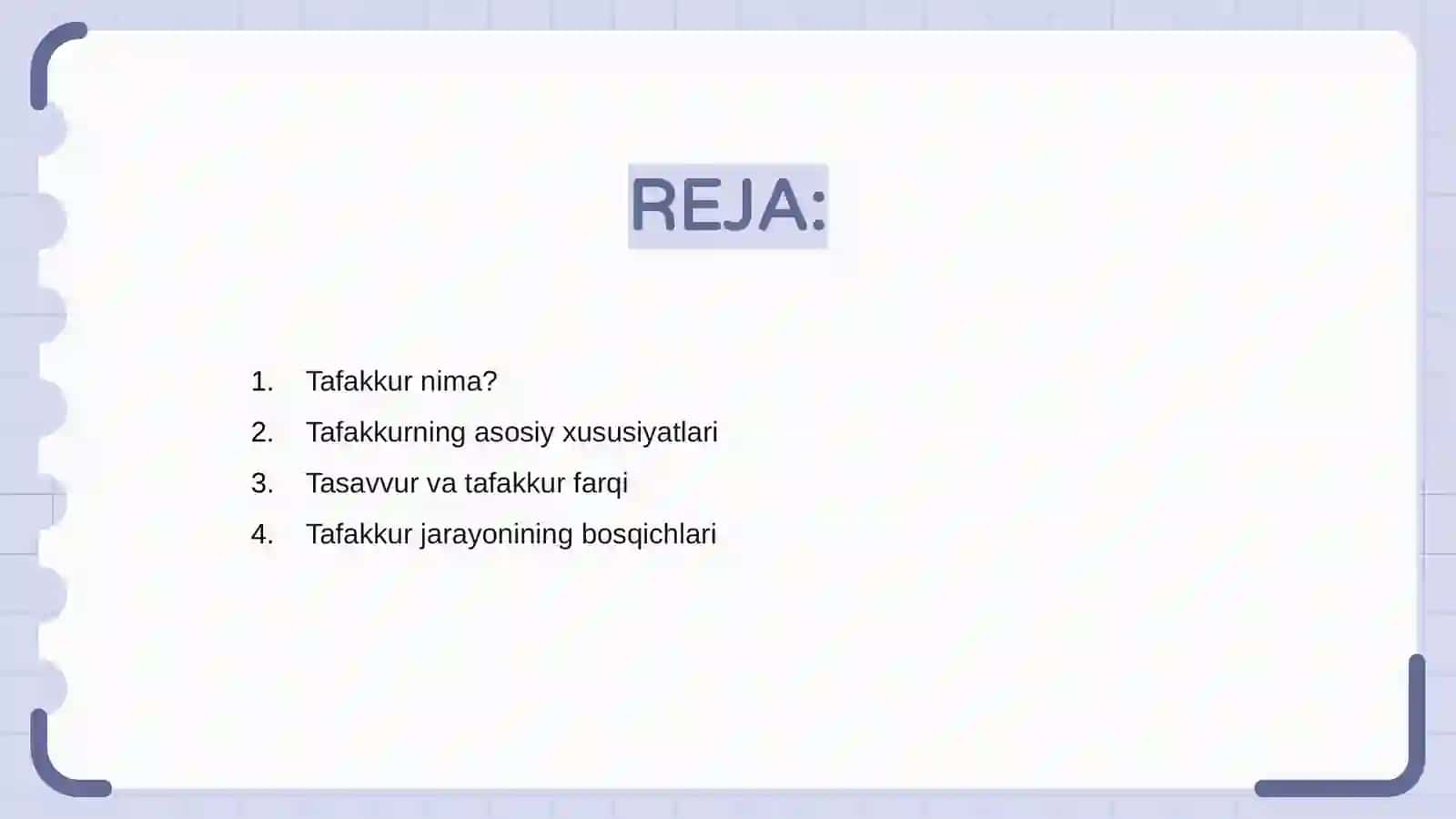Tafakkur.Tafakkur xususiyatlari 2