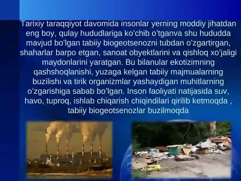 Inson biosfera omili sifatida 2