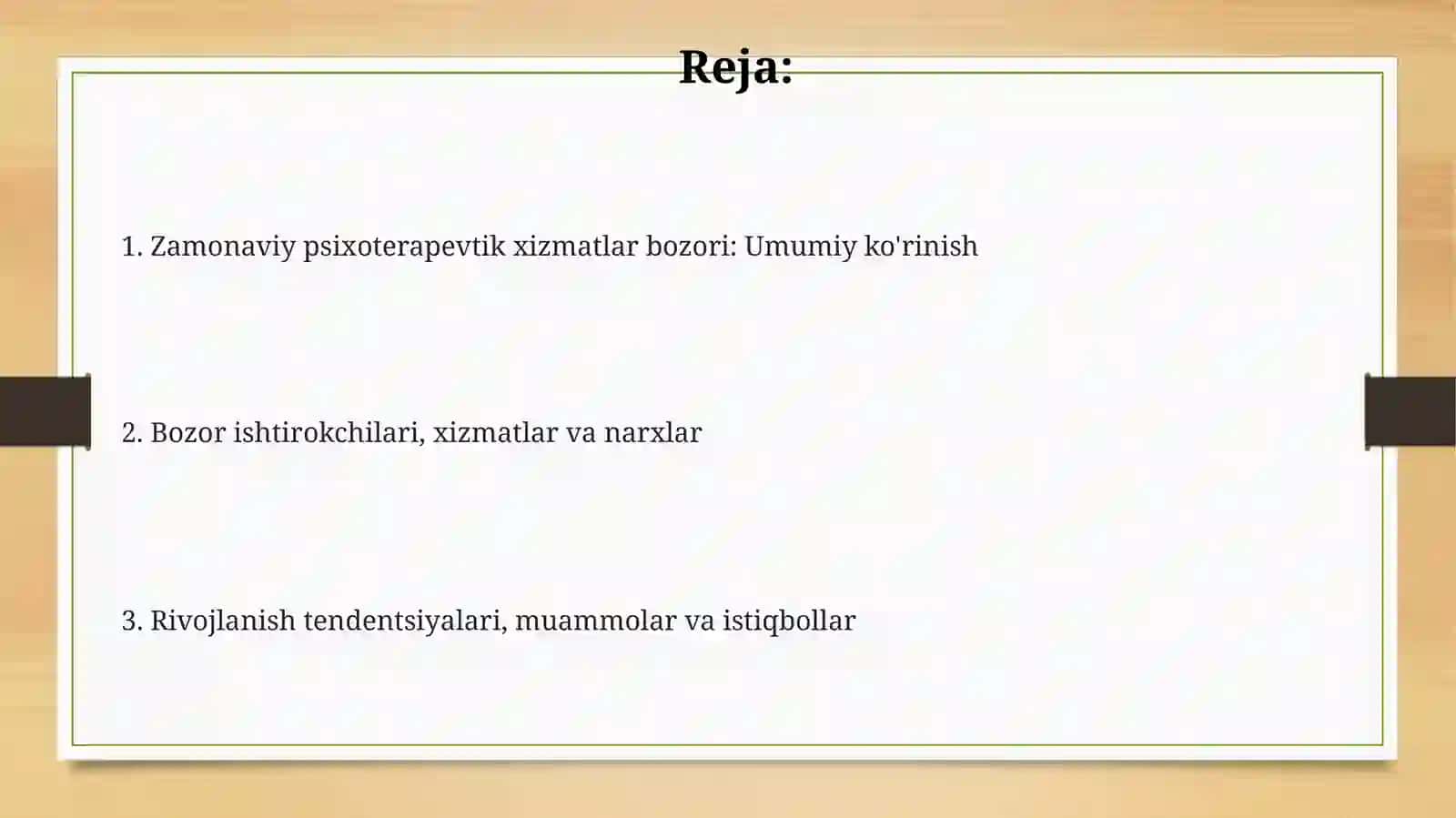 Psixoterapevtik xizmatlar bozori 2
