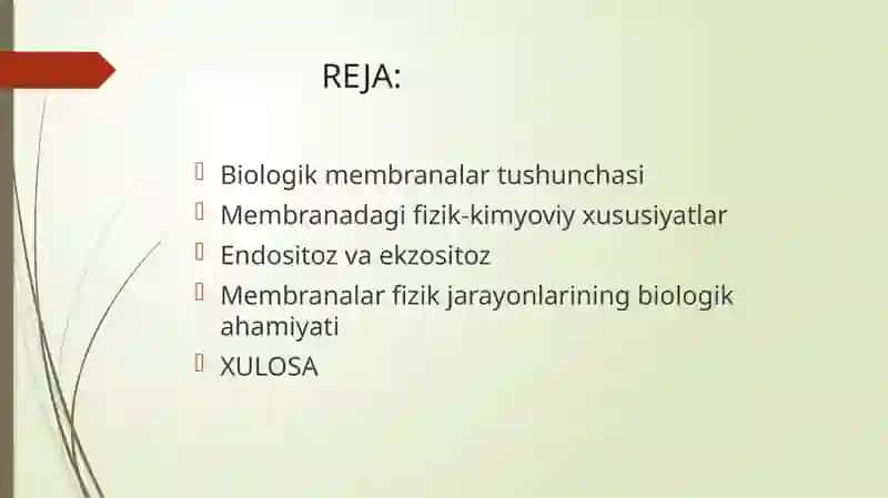 BIOLOGIK MEMBRANANALARDAGI FIZIK JARAYONLAR 2
