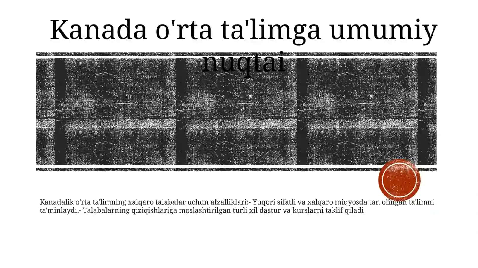 Kanada OʻRta Maktablariga Kirish 2