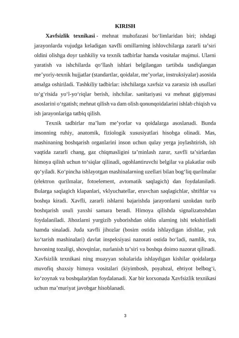 Xavfsizlik texnikasi 2
