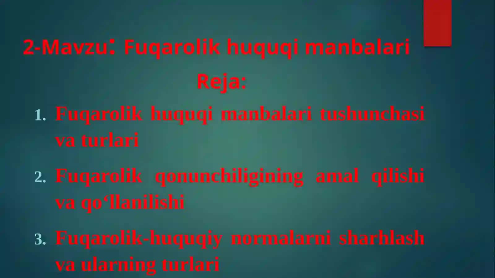 Fuqarolik huquqimanbalari 2