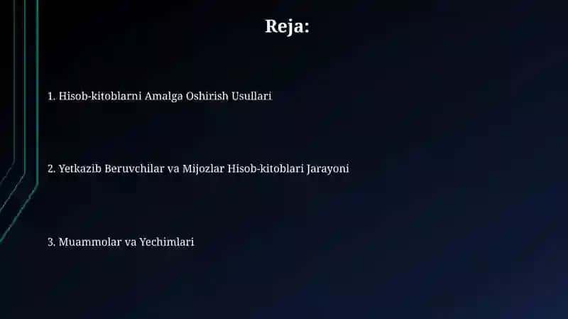Hisob-kitoblarni Amalga Oshirish Usullari 2