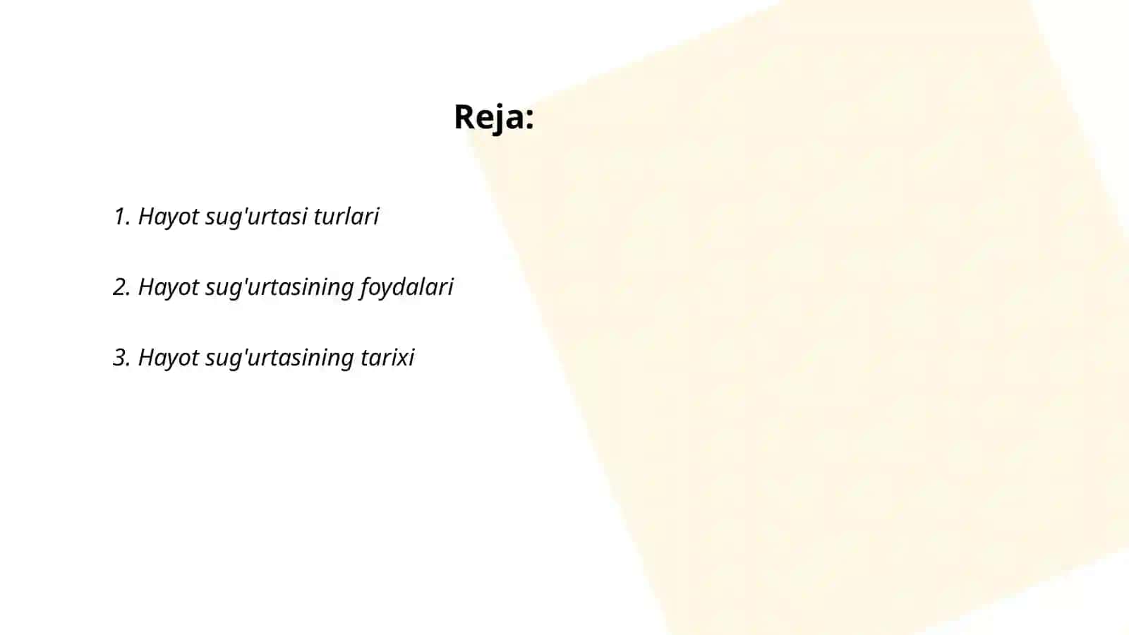 Hayot sug'urtasi 2
