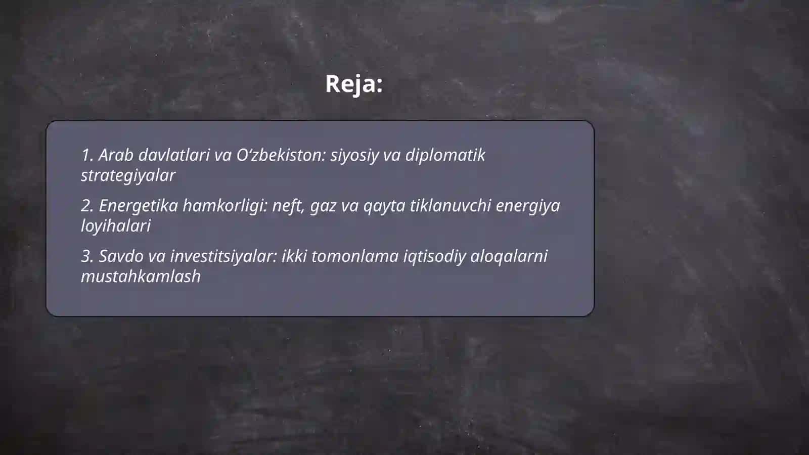 Arab davlatlari va Oʻzbekiston: geosiyosiy manfaatlar 2