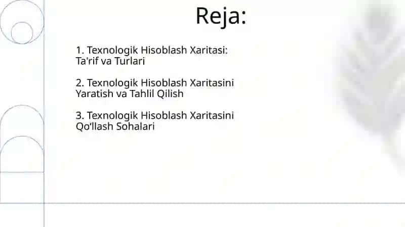 Texnologik-xisob xaritasi 2