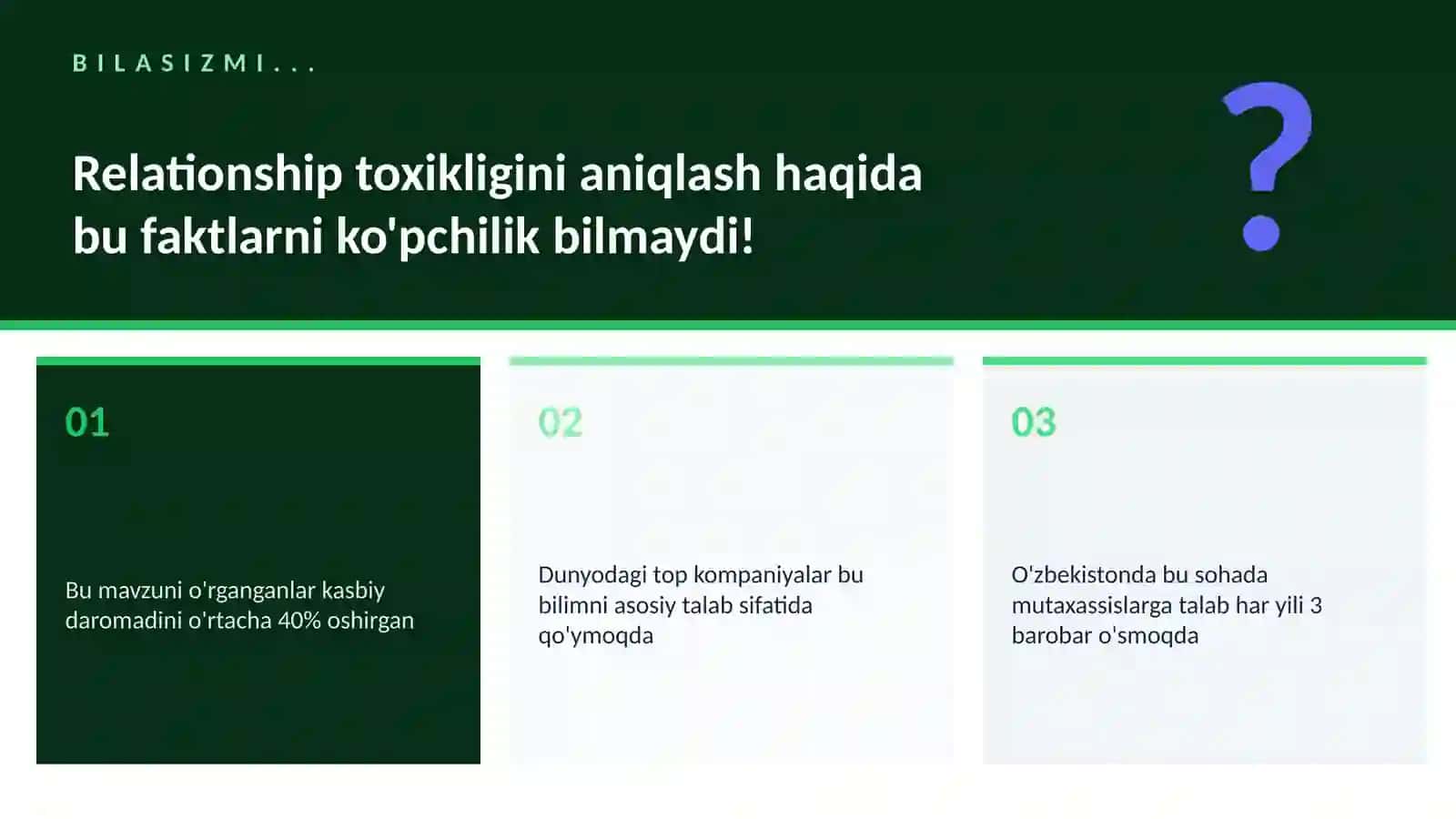 Relationship toxikligini aniqlash 2