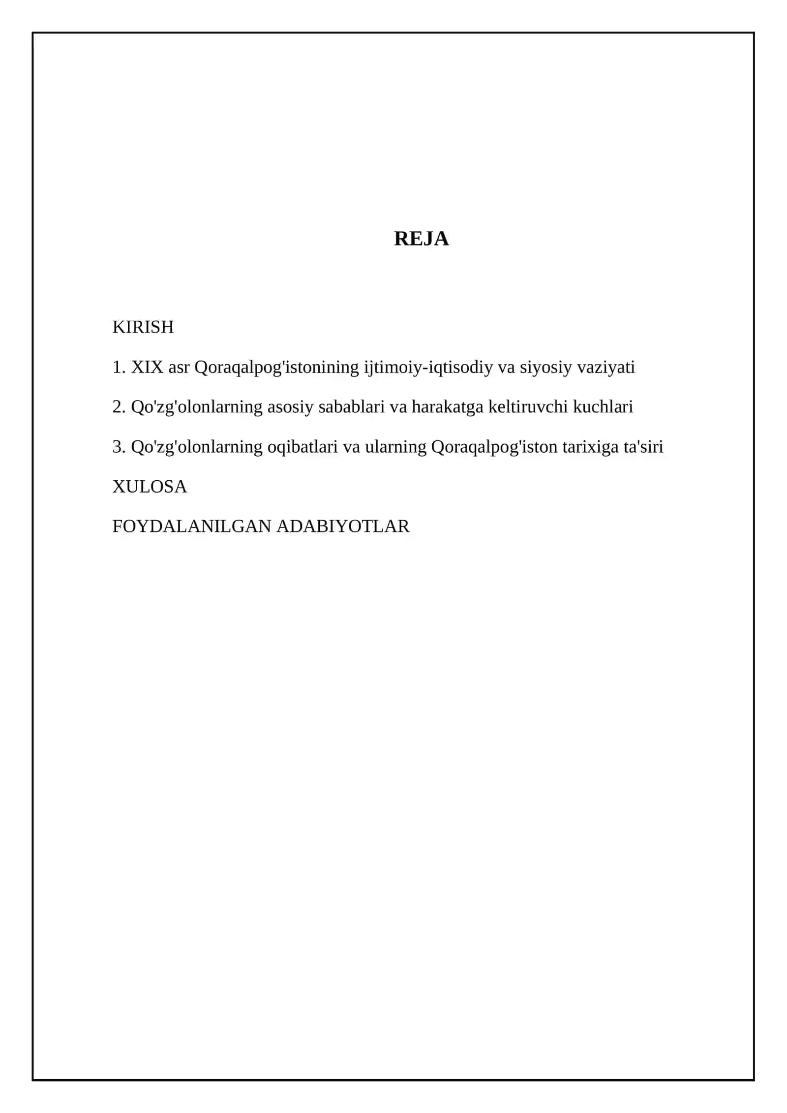 Qoraqalpoqlarning XlX asrdagi quzğalonlari 2