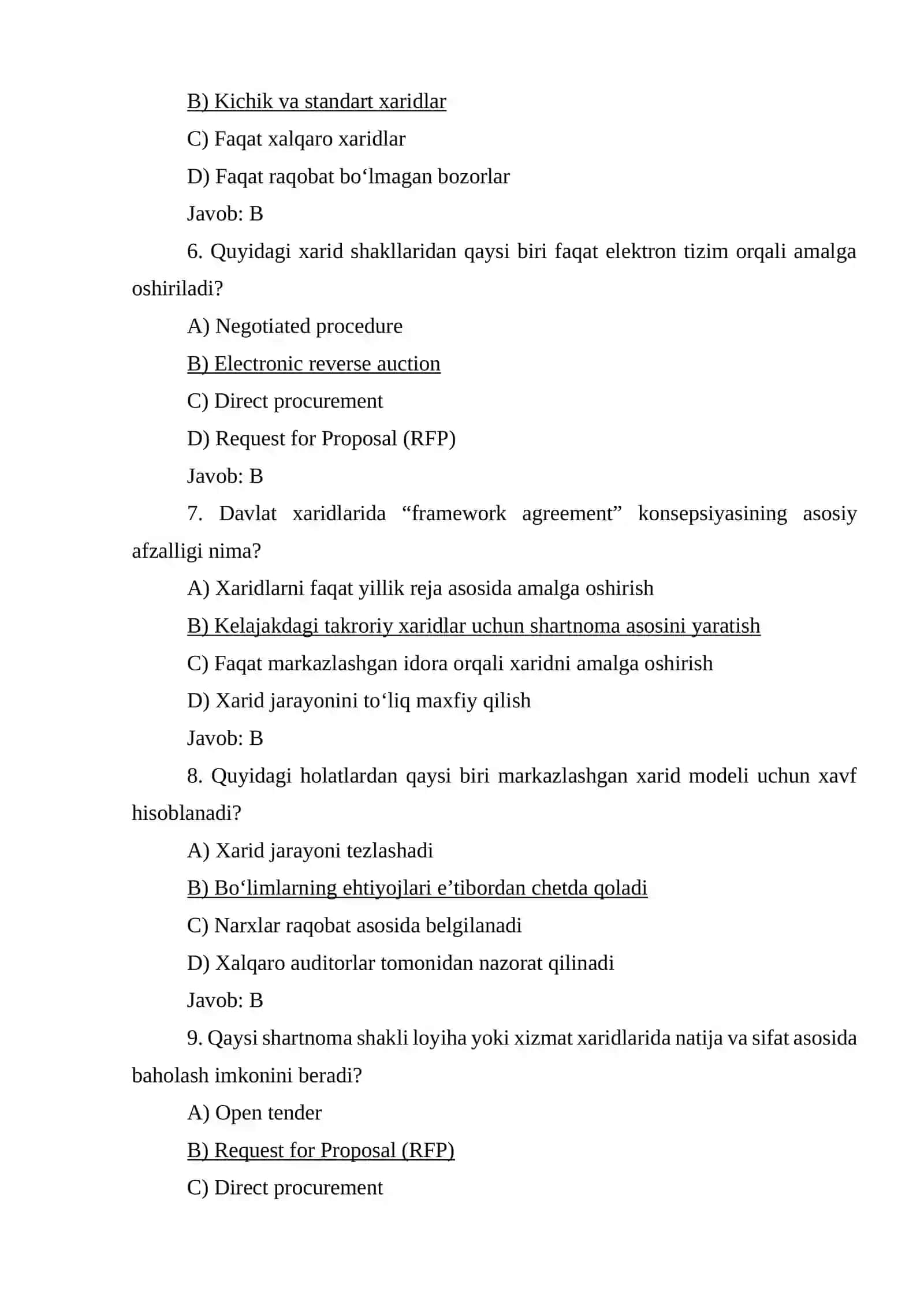 Davlat xaridini tashkil etish modellari va shakllari 2