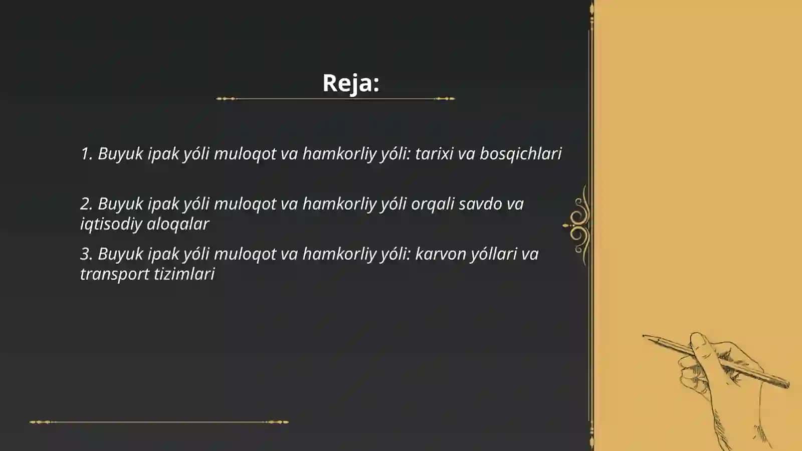 Buyuk ipak yóli muloqot va hamkorliy yóli 2