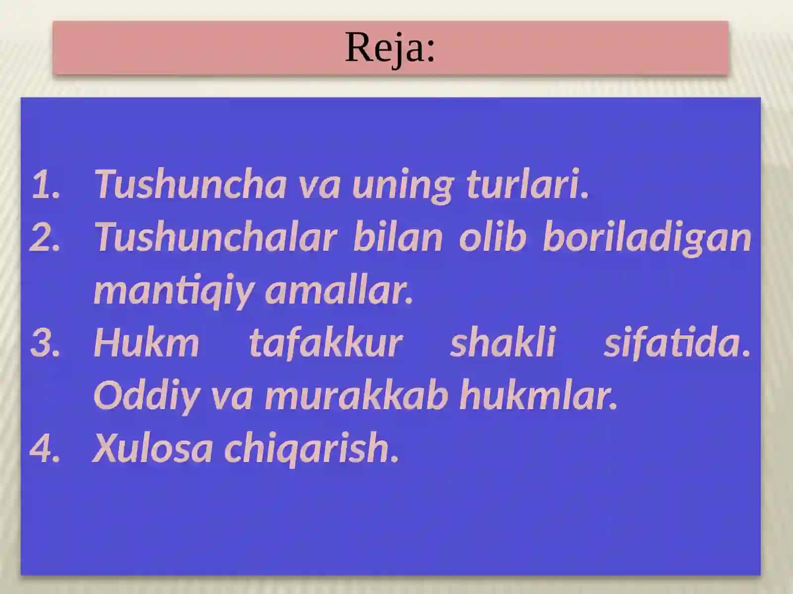 Tushuncha va uning turlari 2