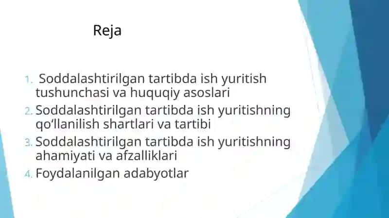 Soddalashtirilgan tartibda ishyuritish 2