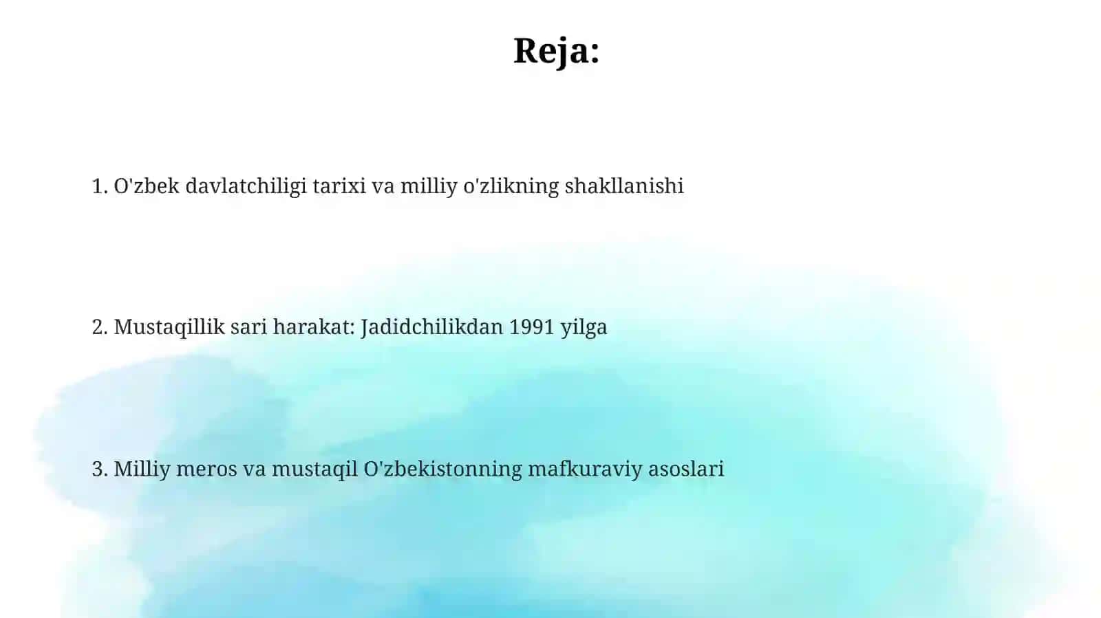 O'zbekistonda mustaqillik g'oyalarning tarixiy asoslari 2