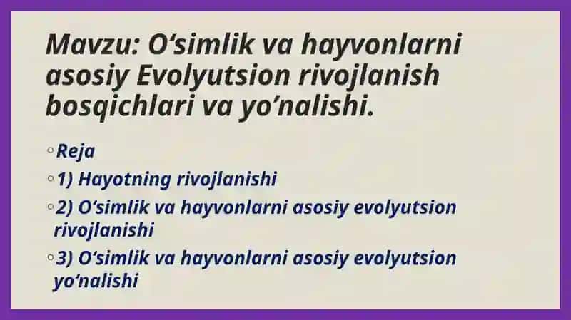 Genetika evolyutsion nazarya asoslari 2