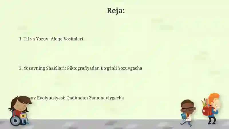 Til va yozuv: Aloqa Vositalari 2