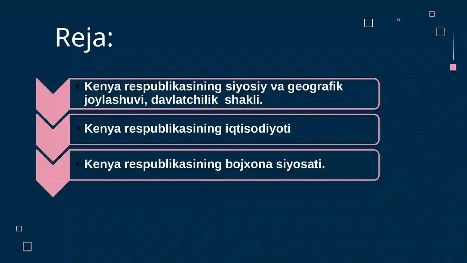 Kenya Respublikasining bojxonasiyosati tahlili 2