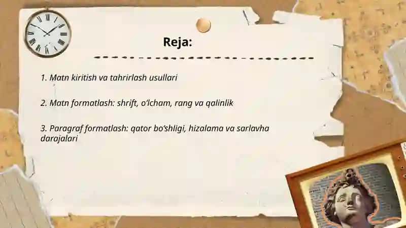 Microsoft Word dasturining imkoniyatlari 2
