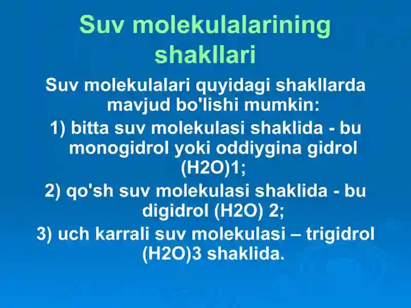 Aholi punktlarida suv va suv taʼminoti gigenasi 2