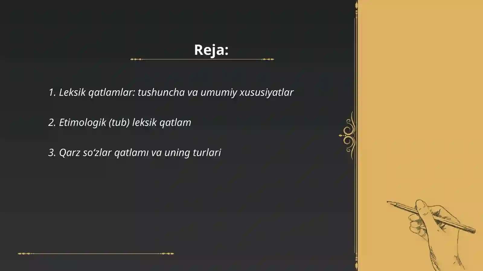 Tilning leksik qatlamlari 2