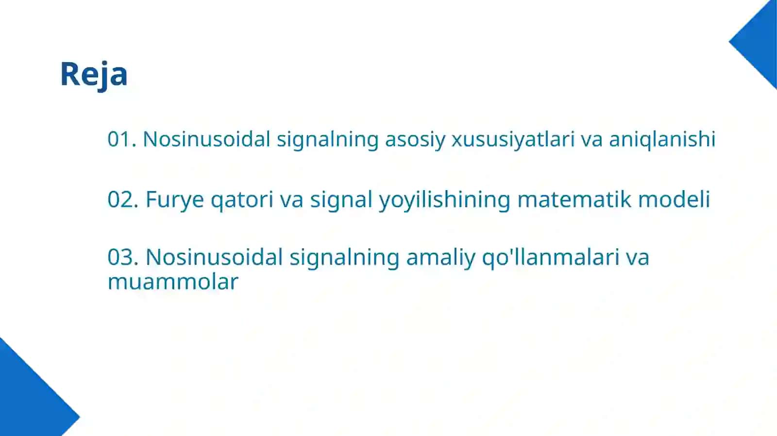 Nosinusoidal signallar 2