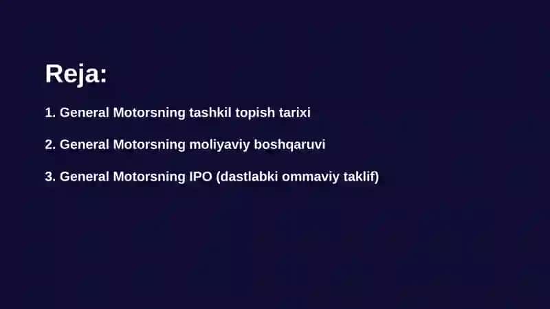 General Motors: Tarix, Moliyaviy Boshqaruv va IPO 2
