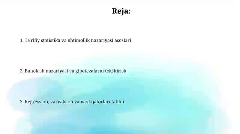 Matematik statistika elementlari 2
