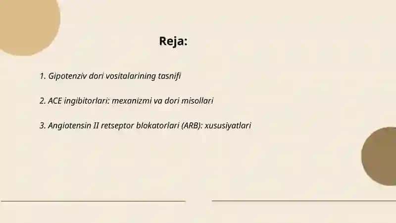 Gipotenziv dori vositalari 2