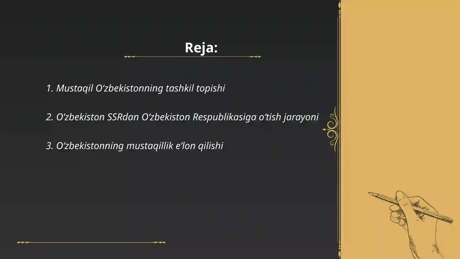 Mustaqil Oʻzbekistonning tashkil topishi 2