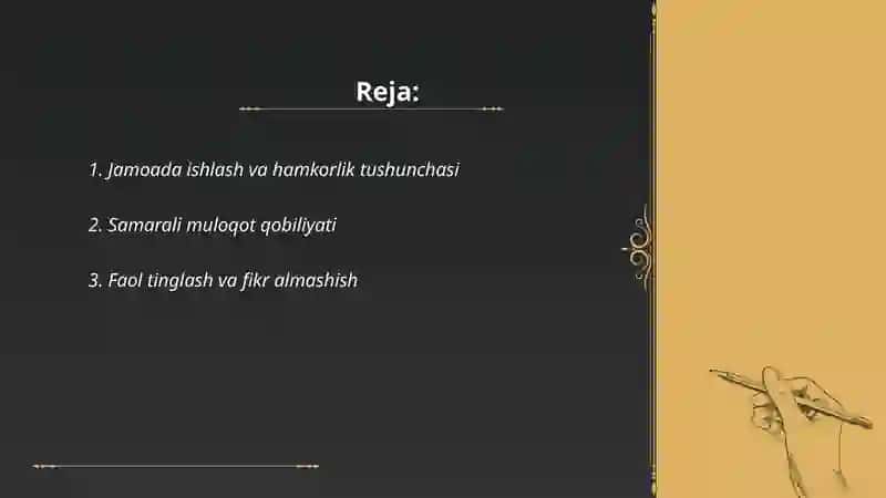 Jamoada ishlash hamkorlik qilish qobiliyatlari 2