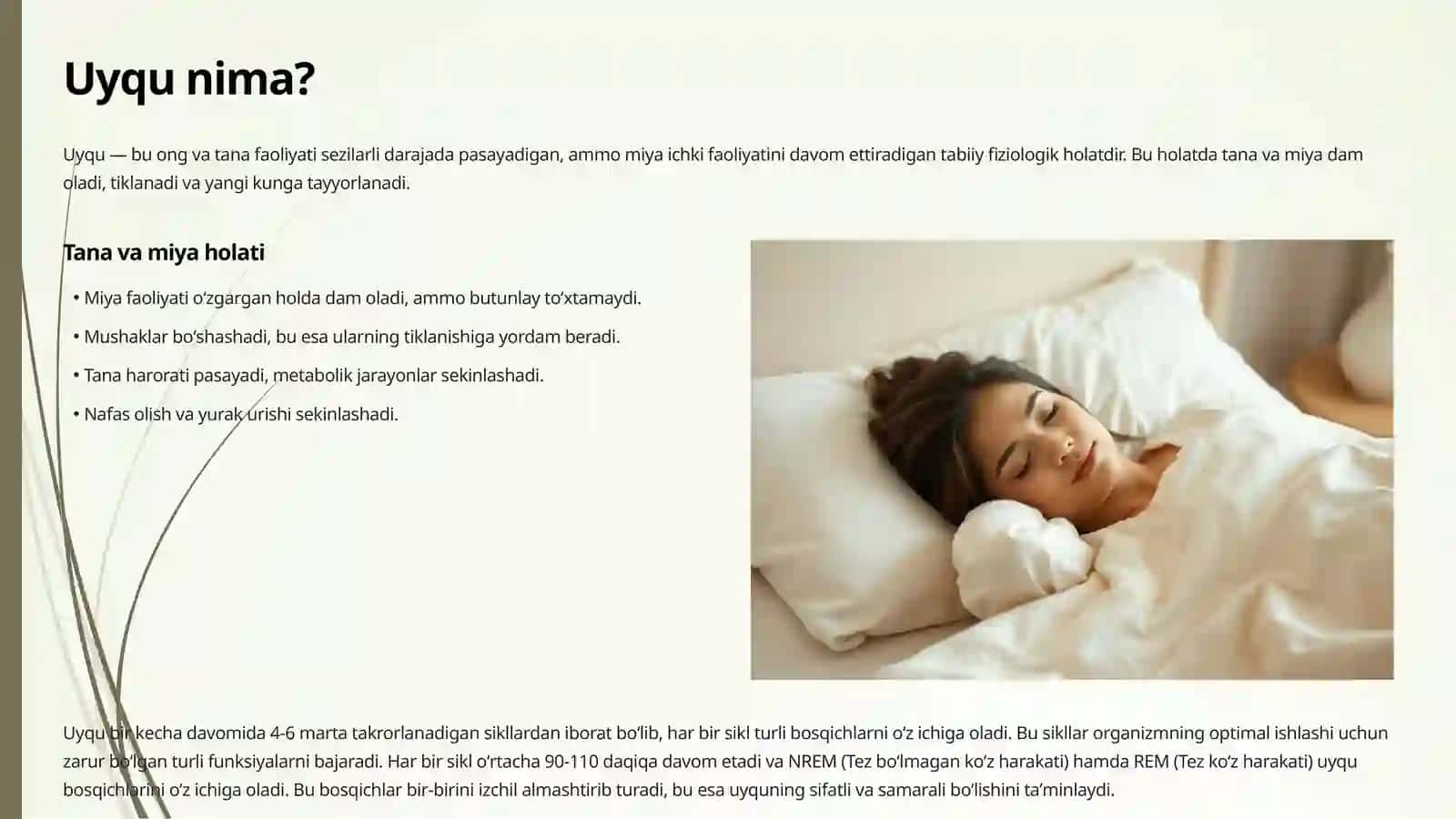 Uyqu va uning ahamiyati 2