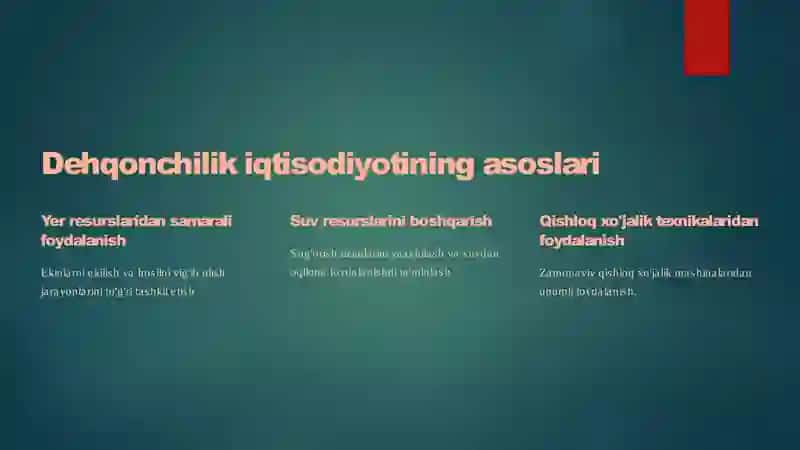 Dehqonchilik qonunlari va tizimlari 2