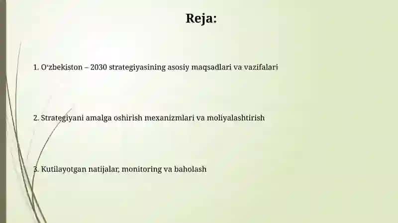 Oʻzbekiston -2030 strategiyasi 2