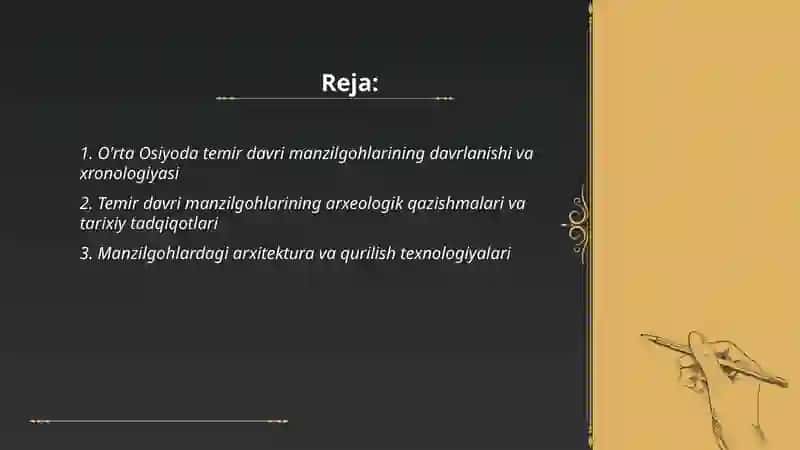 O'rta Osiyoning temir davri manzilgohlari 2