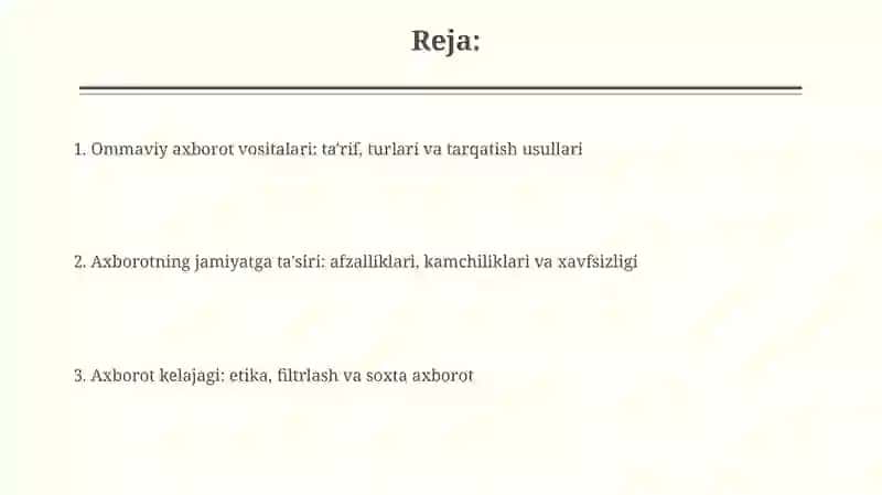 Ommaviy axborot vositalari 2