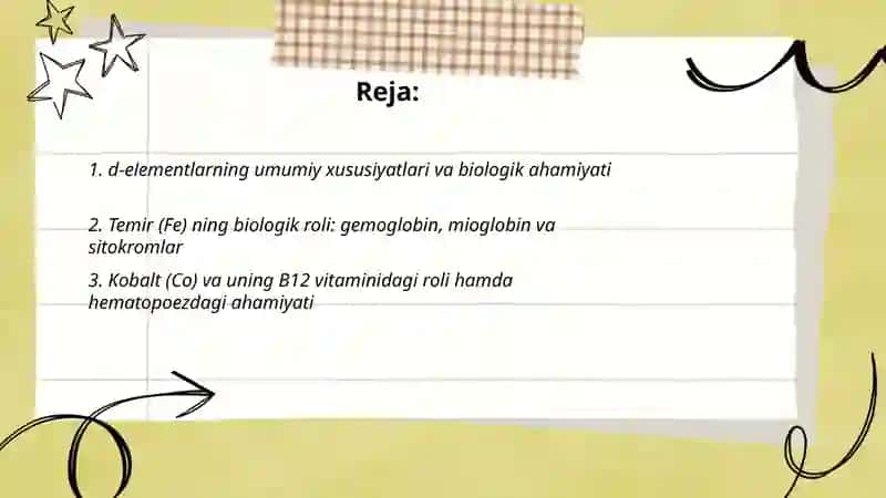 d-elementlarning biologik ahamiyati 2