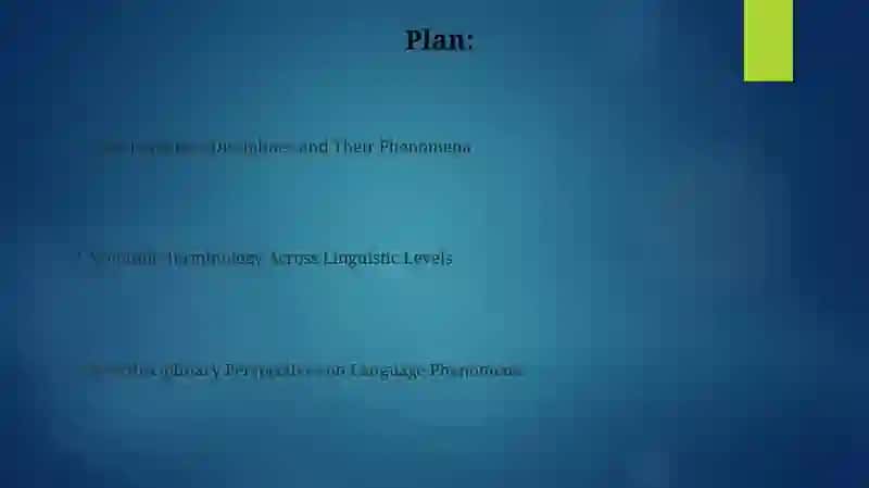 Language phenomena and their scientific terminology 2