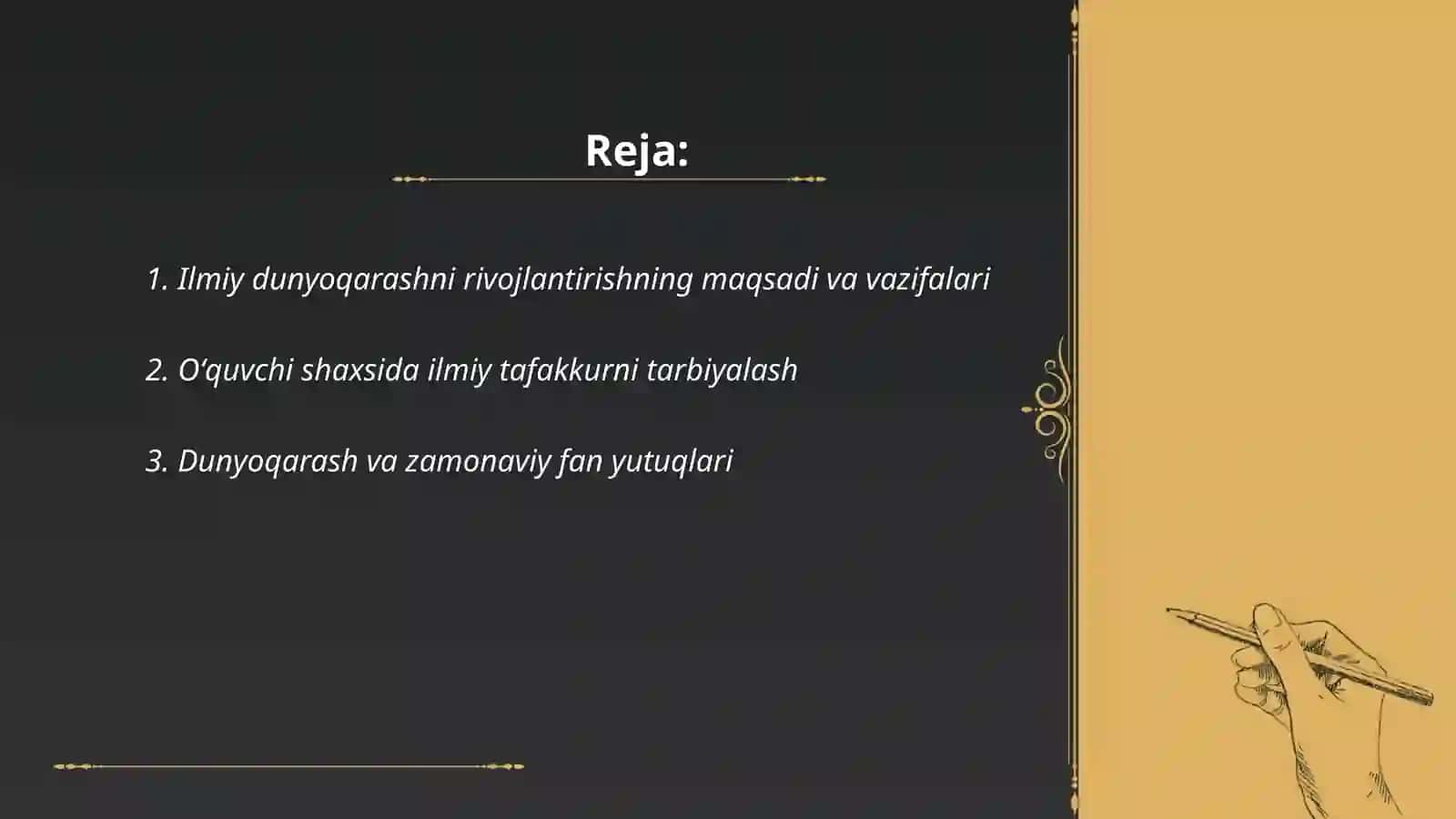 Ilmiy dunyoqarashni rivojlantirish 2