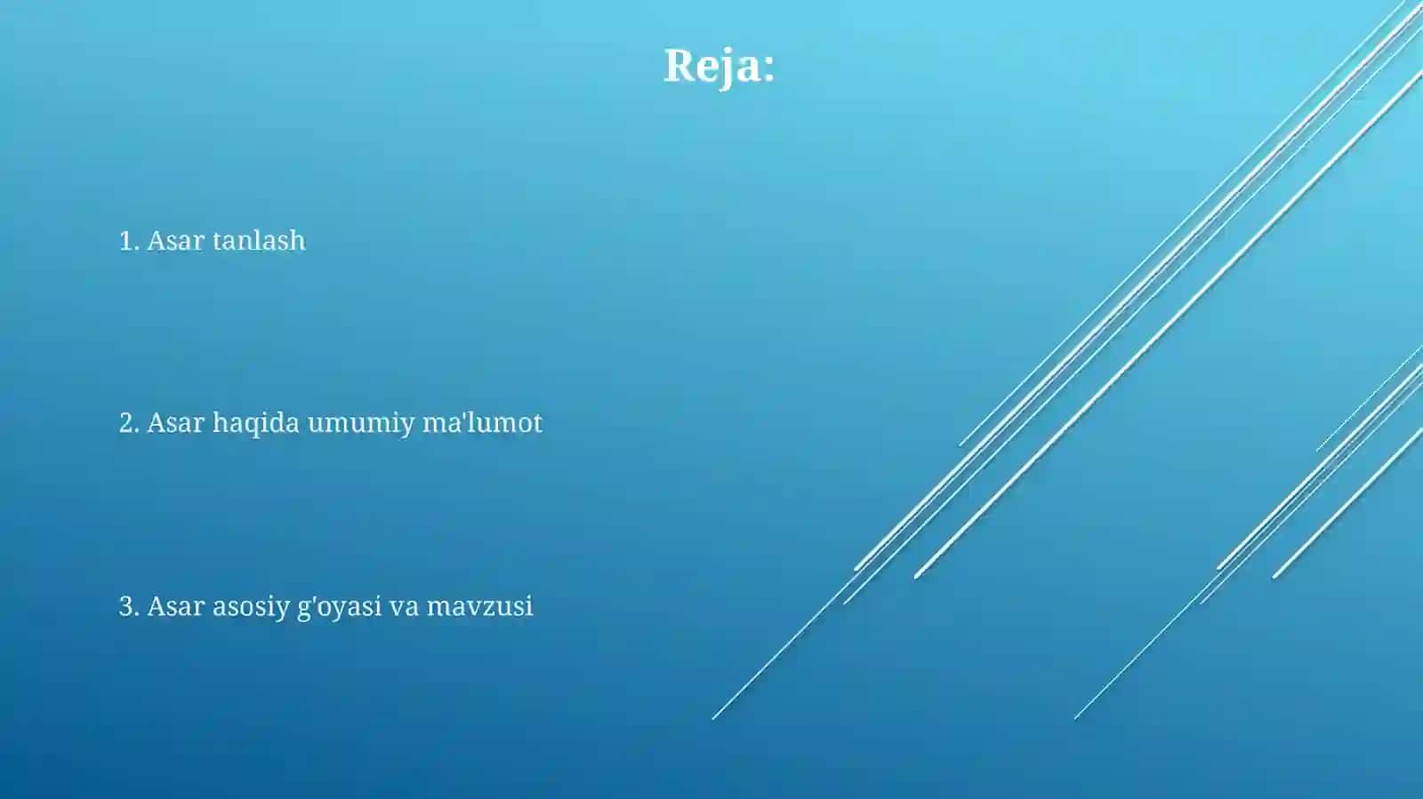 Ixtiyoriy badiiy asar mutolaasi 2