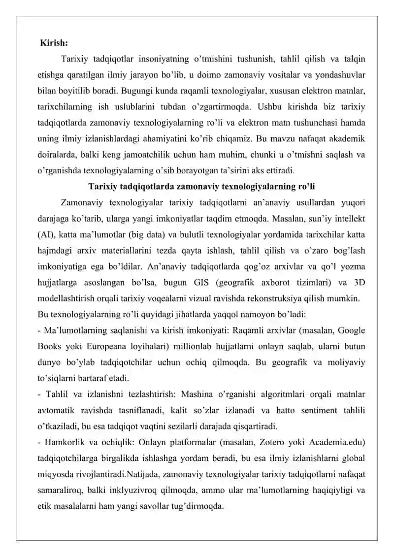 Zamonaviy texnologiyalar va tarixiy tadqiqotlar 2
