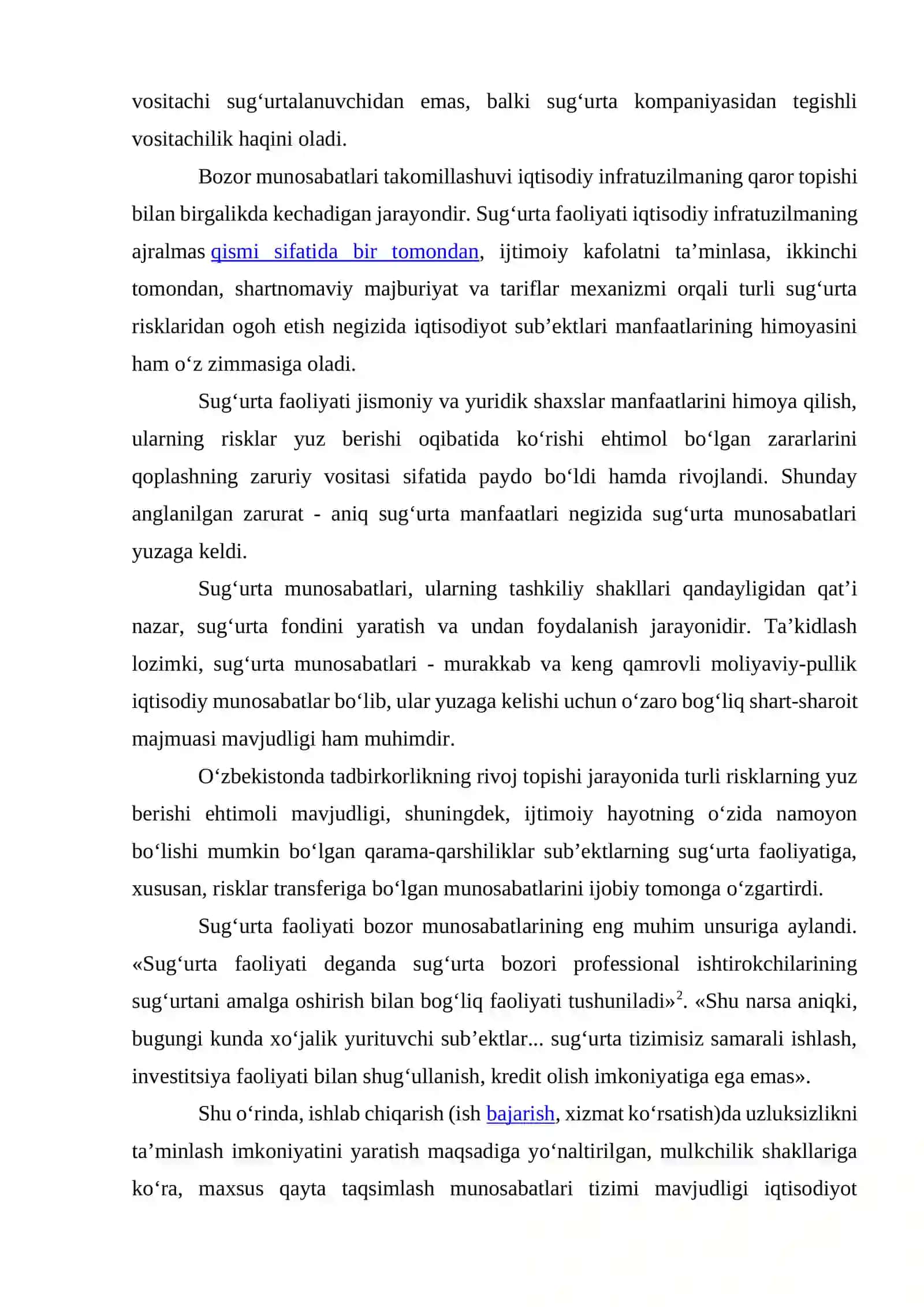 Sug’urtaning mohiyati, funksiyalari va turlari 2