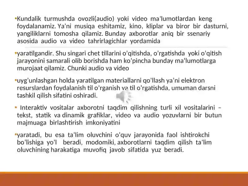 OVOZ YOZUVCHI VA ULARGA ISHLOV  BERUVCHI DASTURLAR 2