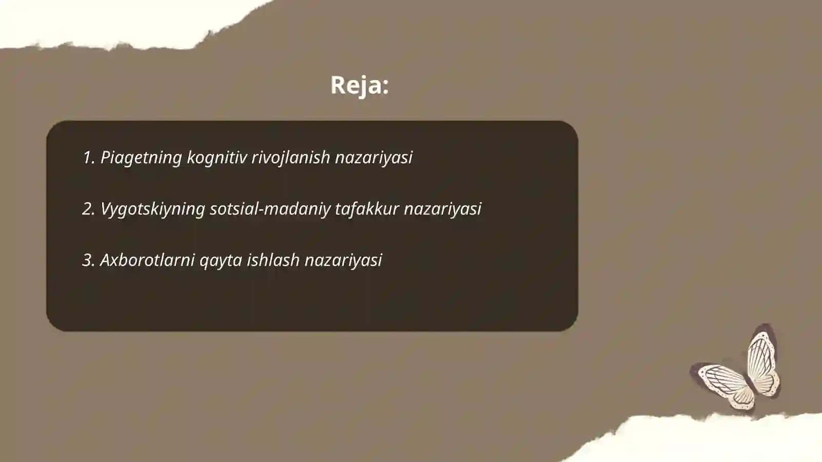 Tafakkur borasidagi psixologik nazariyalar 2