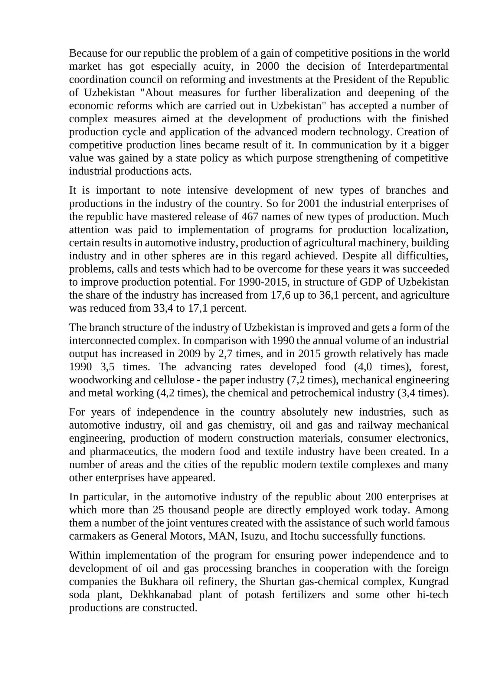 Industry of Uzbekistan 2