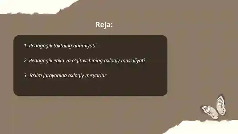 Pedagogik takt va pedagogik etika 2
