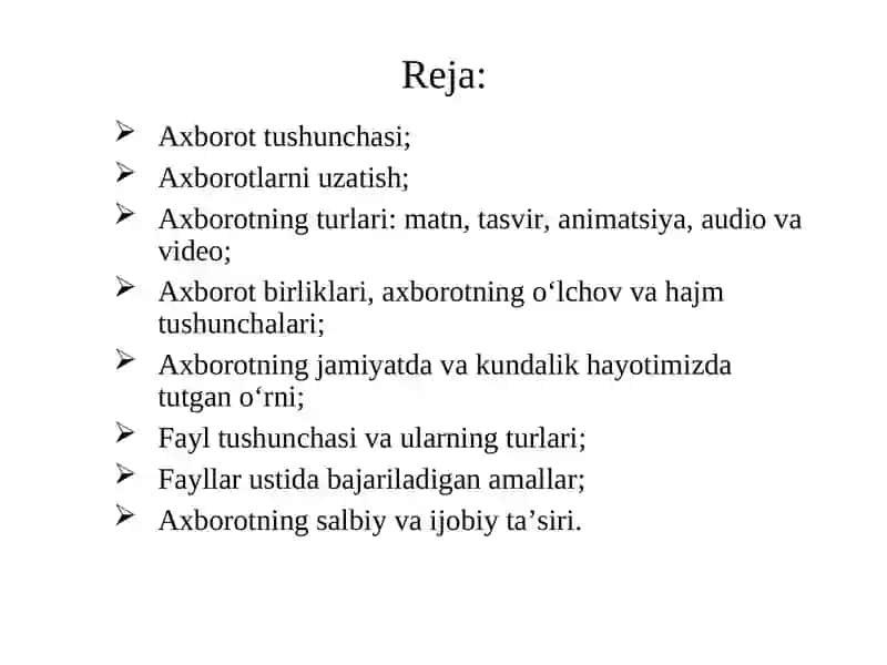 Axborot va uning turlari 2
