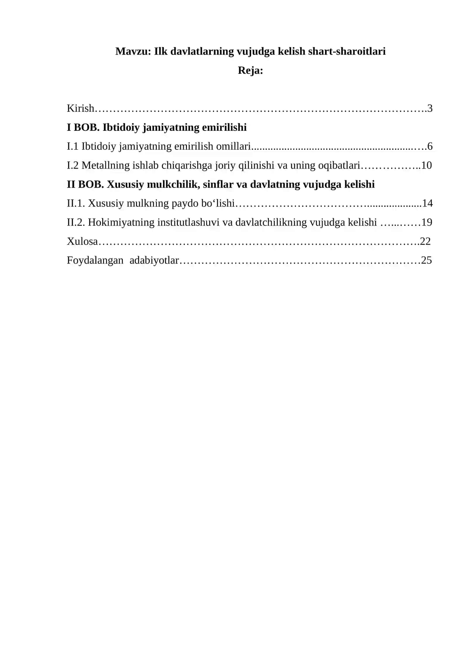 Ilk davlatlarning vujudga kelish shart-sharoitlari 2
