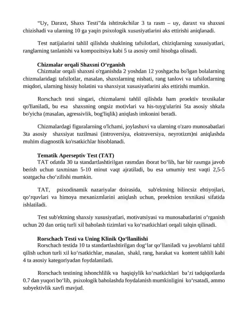 Proyektiv metodikalar 2
